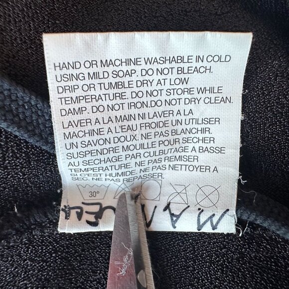 Vintage Pearl Izumi Womens 10 Pants Pull On Drawstring Fitted Zipper Ankle Black - Picture 11 of 11